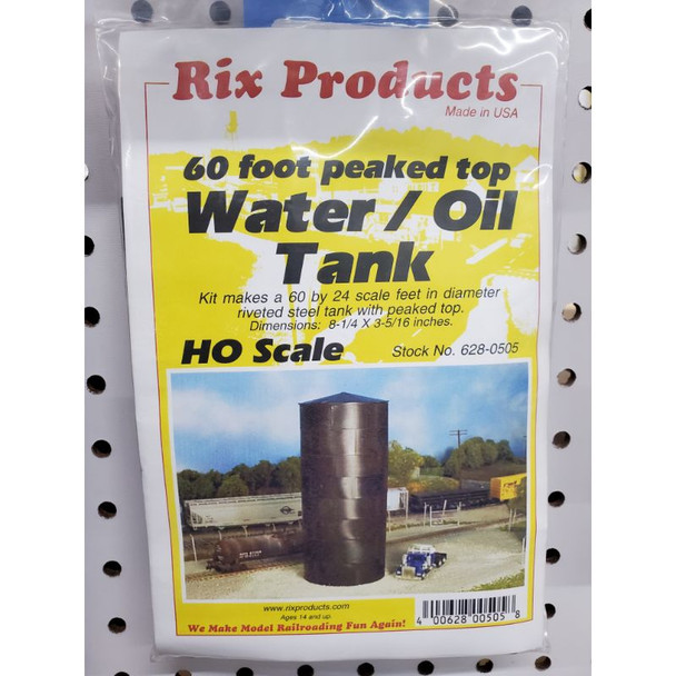 Rix Products 0505 - 60' Peaked Top Water / Oil Tank - HO Scale Kit