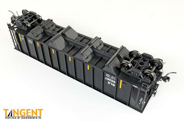 Tangent Scale Models 32063-18 - PS 3400 CF Quad Coal Hopper  “Conspicuity Repaint” 2005+ Bessemer and Lake Erie (BLE) 65311 - HO Scale