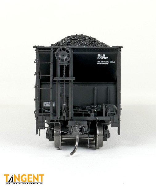 Tangent Scale Models 32063-21 - PS 3400 CF Quad Coal Hopper  â€œConspicuity Repaintâ€ 2005+ Bessemer and Lake Erie (BLE) 65351 - HO Scale