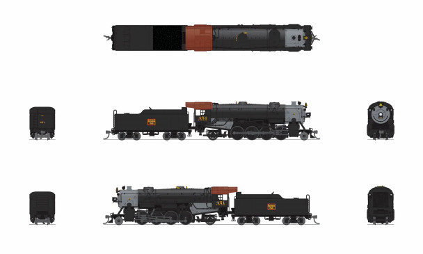 PRE-ORDER: Broadway Limited 10051 - USRA Heavy Mikado (DCC and Sound) Chicago, Burlington & Quincy (CB&Q) FWD 454 - N Scale