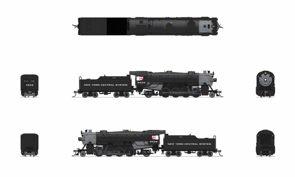 PRE-ORDER: Broadway Limited 10059 - USRA Heavy Mikado (DCC and Sound) New York Central (NYC) PLE 9508 - N Scale