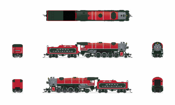 PRE-ORDER: Broadway Limited 10063 - USRA Heavy Mikado (DC Silent) Christmas 2026 - N Scale