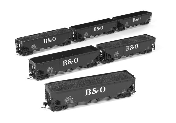 PRE-ORDER: Broadway Limited 10132 - ARA 70-ton 4-Bay Hopper Baltimore & Ohio (B&O) Big "B&O" Scheme/ 6-pack A #533083 533343 533545 533587 533675 533983 - HO Scale
