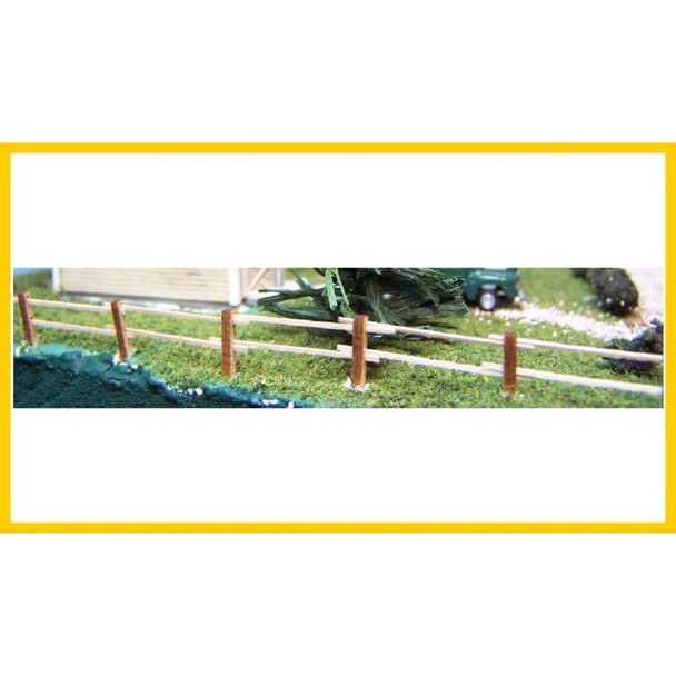 RslaserKits 2510 - Rail Fencing - 2 Rail - HO Scale Kit