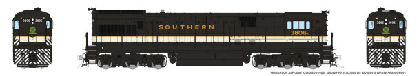 PRE-ORDER: Rapido 43022 - GE U33C (DC Silent) Southern (SOU) 3809 - HO Scale