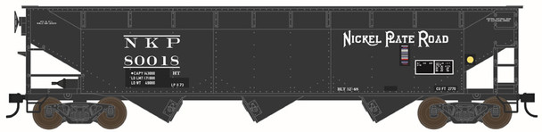PRE-ORDER: Bowser 44134 - 70 Ton Offset Hopper Nickel Plate Road (NKP) 80021 - HO Scale