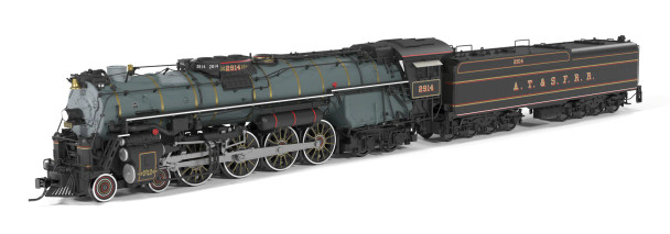 PRE-ORDER: Broadway Limited 10118 - ATSF Class 2900 4-8-4 (Paragon4 Sound/DC/DCC/Smoke) Atchison, Topeka and Santa Fe (ATSF) 2914/ Ornate 1870's Fantasy Paint - HO Scale