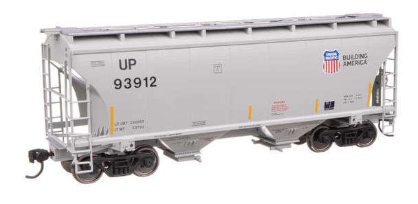 Walthers Mainline 910-49326 - 39' Trinity 3281 2-Bay Covered Hopper Union Pacific (UP) 93946 - HO Scale