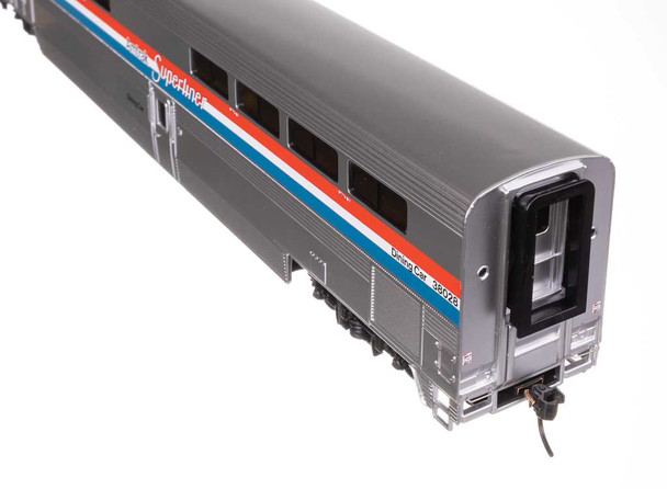 Walthers Proto 920-12035 - 85' Pullman-Standard Superliner I Diner (Lighted) Amtrak (AMTK) Ph III #38028 - HO Scale