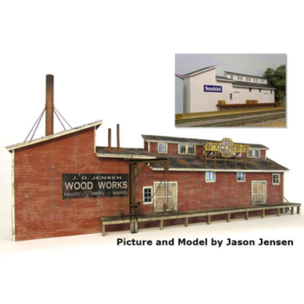 Showcase Miniatures 2009 - Sunkist Packing Shed   - HO Scale Kit