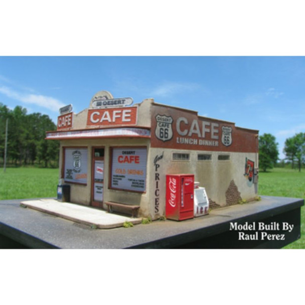 Showcase Miniatures 2017 - Route 66 Series Desert Cafe   - HO Scale Kit