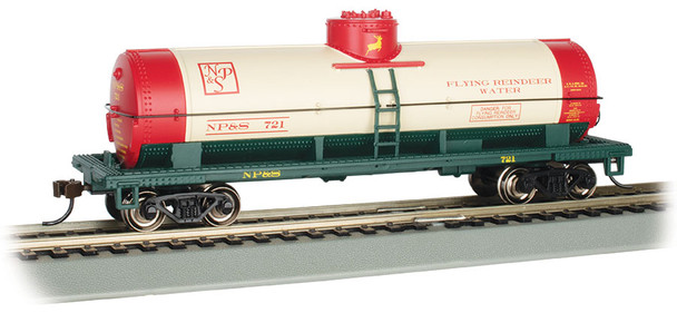 Bachmann 17801 - 40' Single-Dome Tank Car North Pole & Southern (NP&S) #721 - HO Scale