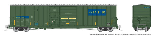 Rapido 191006 - Trenton Works 6637cuft Boxcar Rapido 2013 - HO Scale