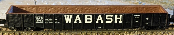 Bluford Shops 52181 - 52'6" Lightly Dented Gondola Wabash (WAB) 12706 - N Scale