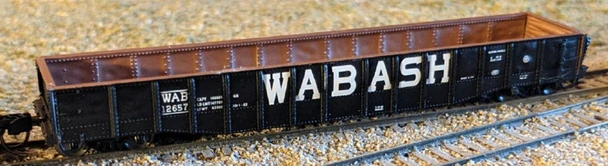 Bluford Shops 52188 - 52'6" Heavily Dented Gondola Wabash (WAB) 12739 - N Scale