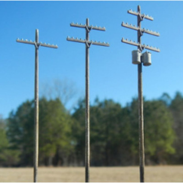 Showcase Miniatures 520 - 40' Power Poles (Wood)   - N Scale Kit