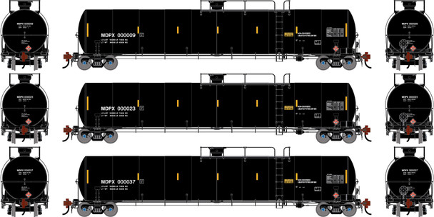 PRE-ORDER: Athearn Genesis 2859 - UTC 33k LPG Tank Car (3) Enbridge Energy (MDPX) 000009/000023/000037 - HO Scale