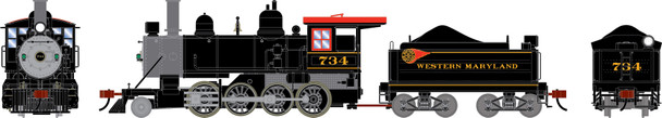 PRE-ORDER: Athearn 3461 - 2-8-0 Steam Locomotive (DCC and Sound) Western Maryland (WM) 734 - HO Scale