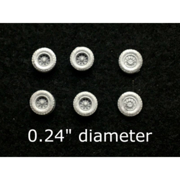 Showcase Miniatures W24001 - Medium Duty Alloy Wheels   - N Scale Kit