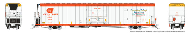 Rapido 167002A-5844 - Greenbrier 72' IL 7780 Reefer Cyro-Trans (CRYX) 5844 "All Good" - HO Scale