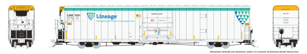 Rapido 167503A-7221 - Greenbrier 72' IL 7780 Reefer (w/ Sound) Lineage (LINX) 7221 "Swiss Alps" - HO Scale