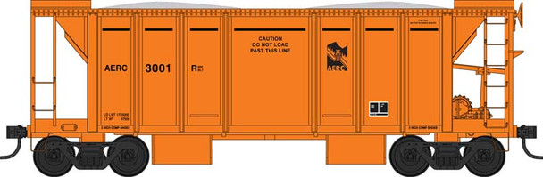Bowser 43648 - 70 Ton Ballast Car with Side Chutes (with load) Albany and Eastern Railroad (AERC) 3002 - HO Scale