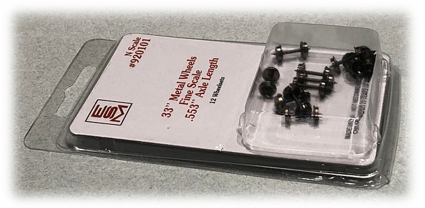 Eastern Seaboard Models 920101 - 33" Metal Wheelsets (12 axles, .553" length)  - N Scale