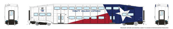 PRE-ORDER: Rapido 1110025 - BiLevel Commuter Car Trinity Rail Express (TRE) Coach #1058 - HO Scale