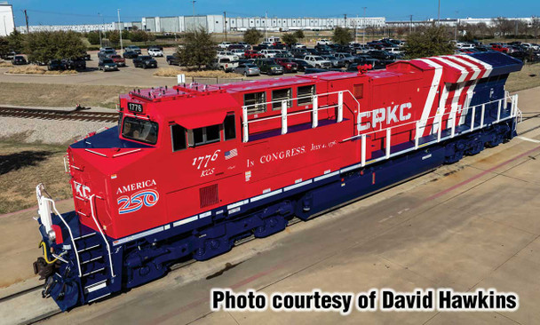 PRE-ORDER: Walthers Mainline 910-10813 - GE ET44AC GEVO Tier 4 (DC Silent) Canadian Pacific Kansas City (CPKC) KCS 1776 (America250(TM) Scheme) - HO Scale
