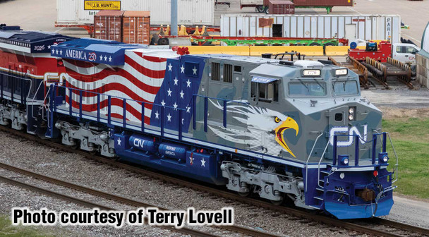 PRE-ORDER: Walthers Mainline 910-20235 - GE ES44AC GEVO (DCC and Sound) Canadian National (CN) 1776 (America250(TM) Scheme, Screaming Eagle) - HO Scale