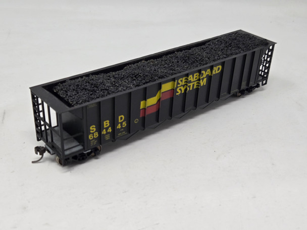 Pre-Owned: Roundhouse Ortner 5 Bay Rapid Discharge Hopper Seaboard System 684445 - HO Scale