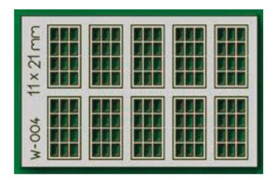 Proses W-004 - 10pcs 11X21mm 12 Pane Laser-Cut Windows  - HO Scale