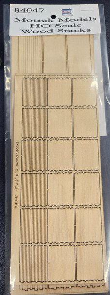 Motrak Models 84047 - Laser-Cut Wood Stacks  - HO Scale