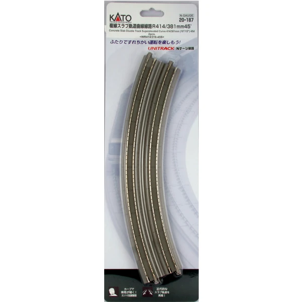 Kato 20-183 N Scale CT Double Track Superelevated Curve Track (2 pcs) UniTrack e