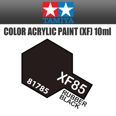 Tamiya 81785 - Acrylic Mini XF-85 Rubber Black - 10ml Bottle