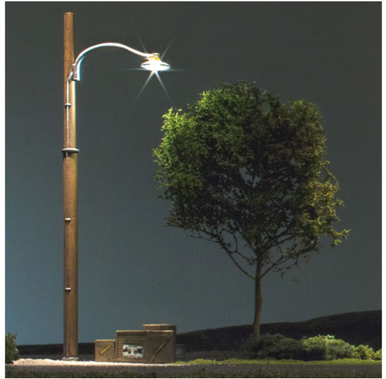 10x OO / HO Scale Model Train LED Street Light Lamp Post + Free Resistor 1:100