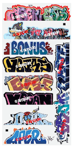 Tagger Decals Blair Line 2262 - Mega Set Modern Tagger Graffiti Decals - #13 pkg(10 ...