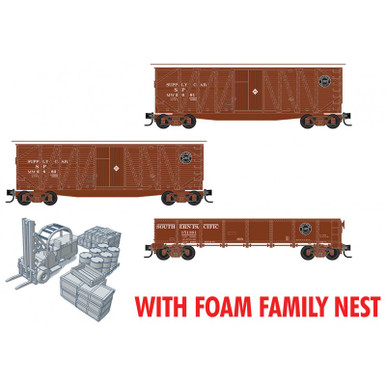 Micro-Trains Line 99302235 - Supply Car 3-pk (Foam Nest) Southern Pacific  (SP) 2681, 2683, 151391 - N Scale