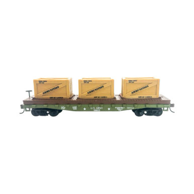 Rock Island Hobby 032211 - Flat Car With Crates US Army (USAX