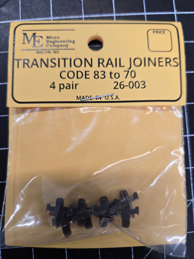 Micro Engineering 26-003 - Code 83 to 70 Pastic Transition Rail Joiners ...