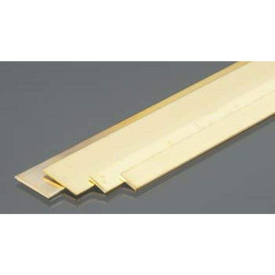 K&S Precision Metals 5078 Bendable Brass Strips, 032 X 1/4 & 1/2 X 12  Long, 3 Pieces per Pack, Made in The USA