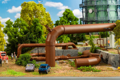 Faller 180327 - Pipeline Set - HO Scale Kit - Midwest Model Railroad