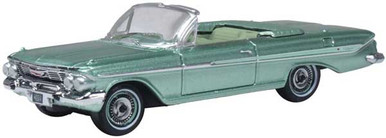 Oxford Diecast 87CI61007 - 1961 Chevy Impala Convertible Top Down