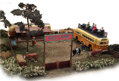 North Model Bus Model N Scale Architect 10037 - Trackside Series - Bus Camp - N Scale Kit ...