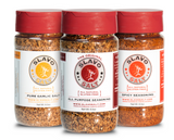 The triple threat – the trio includes 6oz bottles of Original, Garlic and Spicy the perfect trio for all kitchens and culinary aficionados. 