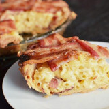 Slavo's Bacon Mac 'N' Cheese Pie with Bacon Lattice Slavo's Bacon Mac 'N' Cheese Pie with Bacon Lattice