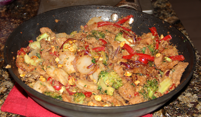 Slavo's Pork Stir Fry with Cauliflower Rice