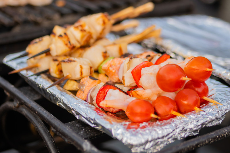 Slavo’s Grilled Scallop & Shrimp Skewers