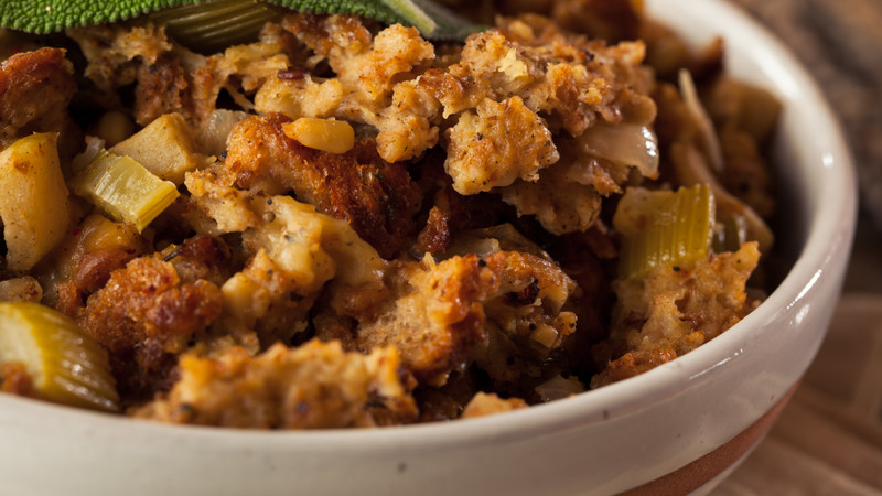 Slavo's Green Chile Corn Stuffing