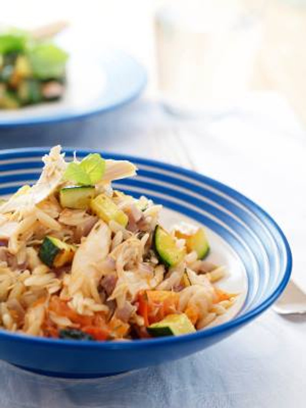 Slavo’s Pasta Salad with Grilled Chicken and Pesto Vinaigrette